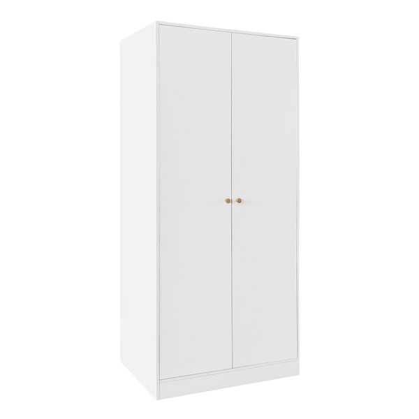 White Storage Wardrobe Cupboard 2 Door Clothes Garment Corner Tall Cabinet Organiser Bedroom Furniture Armoires Freestanding Shelves Closet Unit