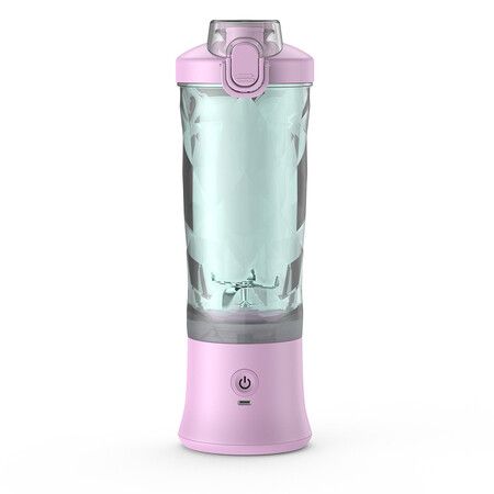 Portable Smoothies Blender,USB Juice Cup,Shakes Blender,Baby Food Mixing Machince with 6 Blades Rechargeable Battery,for Home,Travel,Office(Purple)