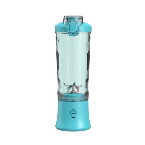 Portable Smoothies Blender,USB Juice Cup,Shakes Blender,Baby Food Mixing Machince with 6 Blades Rechargeable Battery,for Home,Travel,Office(Blue)