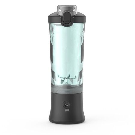 Portable Smoothies Blender,USB Juice Cup,Shakes Blender,Baby Food Mixing Machince with 6 Blades Rechargeable Battery,for Home,Travel,Office(Black)