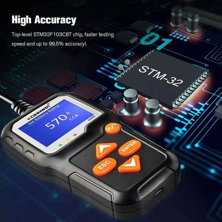 Car Battery Tester 100-2000 CCA Automotive Battery and Alternator Load Tester