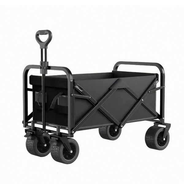 Folding Wagon Cart Beach Picnic Garden Utility Trolley Trailer Barrow Market Grocery Shopping Sports Outdoor Camping Luggage Collapsible 150kg