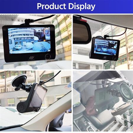 Car Dvr 4 Inch 3 Camera Lens Dashcam FHD 1080P Auto Video Recorder Dash Cam(TF Card is Not Included)