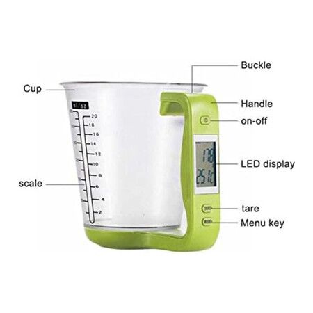 Digital kitchen Electronic Measuring Cup (green)