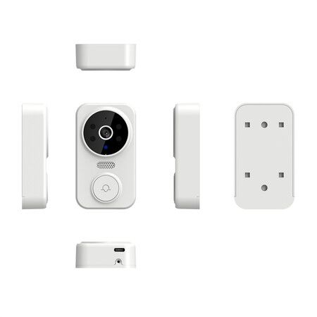 (White)M8 Wireless Doorbell Camera, Smart Video Doorbell Camera Visible Doorbells,HD IR Night Vision Surveillance Doorbell