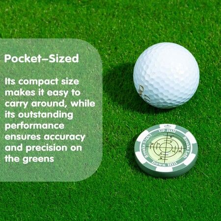 Reader,Golf Hat Clip Ball Marker with High Precision Green Reading Aid Golf Accessories for Men Women (Green)