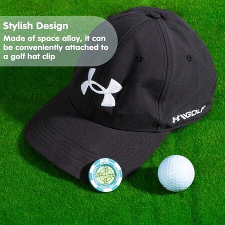 Reader,Golf Hat Clip Ball Marker with High Precision Green Reading Aid Golf Accessories for Men Women (Sky Blue)