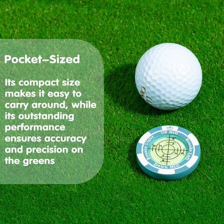 Reader,Golf Hat Clip Ball Marker with High Precision Green Reading Aid Golf Accessories for Men Women (Sky Blue)