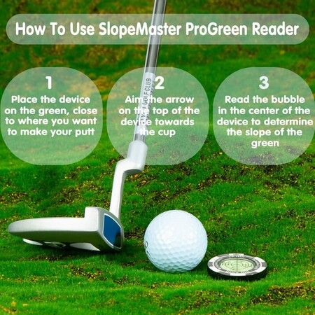 Reader,Golf Hat Clip Ball Marker with High Precision Green Reading Aid Golf Accessories for Men Women (Black)