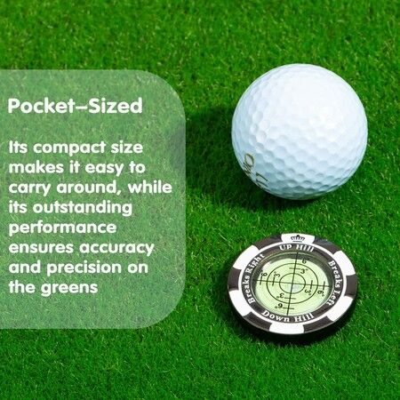 Reader,Golf Hat Clip Ball Marker with High Precision Green Reading Aid Golf Accessories for Men Women (Black)