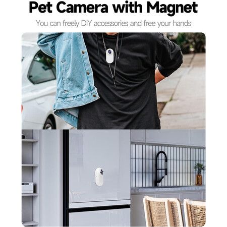 Cat Camera Collar, Dog Tracker Collar Camera,  Tiny Sport Action Pet Collar Camera (SD Card is Not Included)