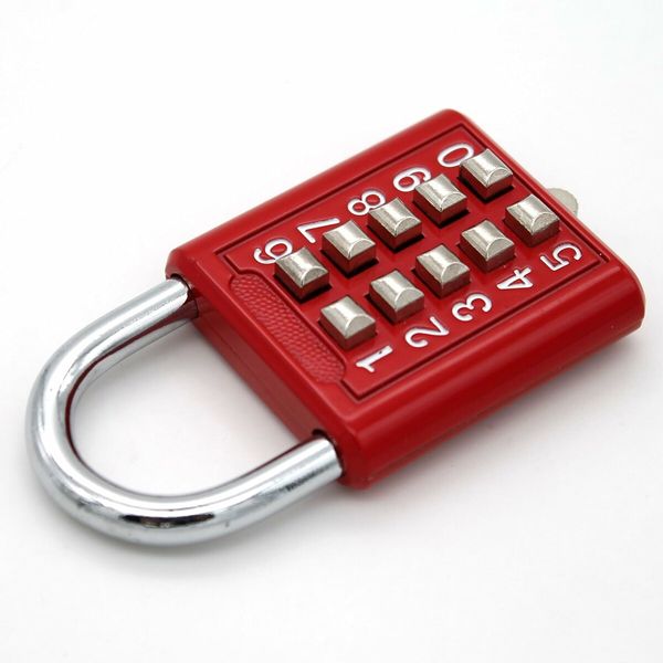 Guard Security 10 Digit Push Button Combination Padlock, 5 Digit Locking Mechanism