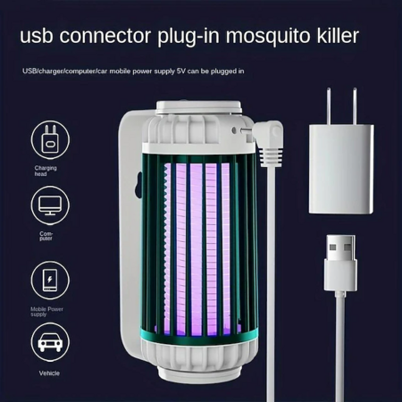 Bug Zapper Indoor Plug in Mosquito Killer Trap Zapper, Electric Gnat Fly Trap Zapper for House Indoor Bug Killer Light Eliminates Flying Pests for Home