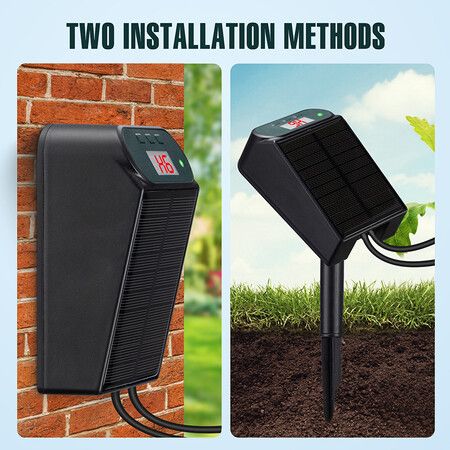 Solar Energy Intelligent Automatic Watering Device Timer System Garden Drip Irrigation Device for 15 Potted Plants in Green House, Garden, Balcony