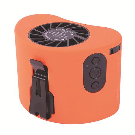 Portable Waist Rechargeable Neck Fan for Outdoor Work Factory Warehouse,Travel, Hiking(Orange)