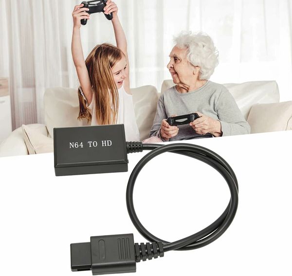 N64 to HDMI Converter Adapter, Support Game Console to HDTV Adapter HDMI Link Cable for N64 SNES NGC SFC, Plug and Play