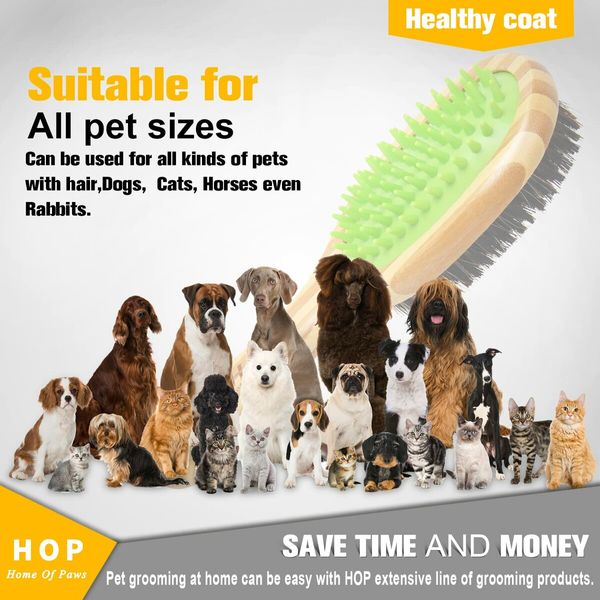 Short Hair Dog Brush Pet Brushing Grooming Comb for Short Hair Coats Detangling and Shedding Coat Hair Remover