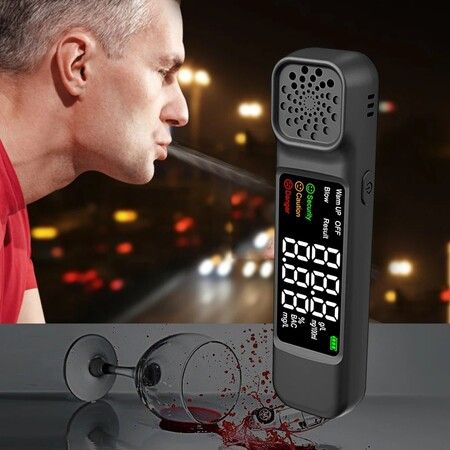 High Pride Breath Alcohol Detector, Non contact Breath Breath Tester, 10s Fast Response Electronic Breathalyzer