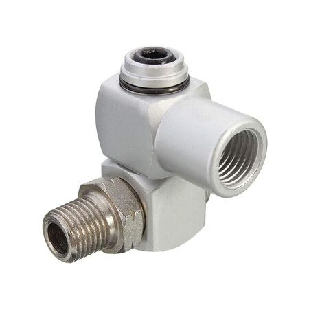 2 Pcs 1/4 Inch Air Tool Swivel Fitting,  Aluminum 360 Degree Swivel Air Hose Connector Industrial Swivel Portable Air Tool Adapter