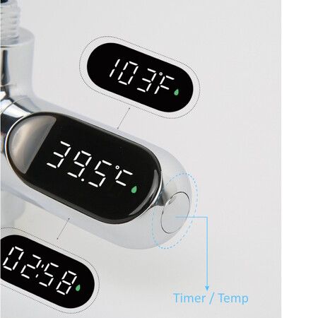 Water-Powered Thermometer for Shower  Battery-Free Solution for Monitoring Bath adult Temperature in Both Fahrenheit and Celsius, Ideal for Baby Baths