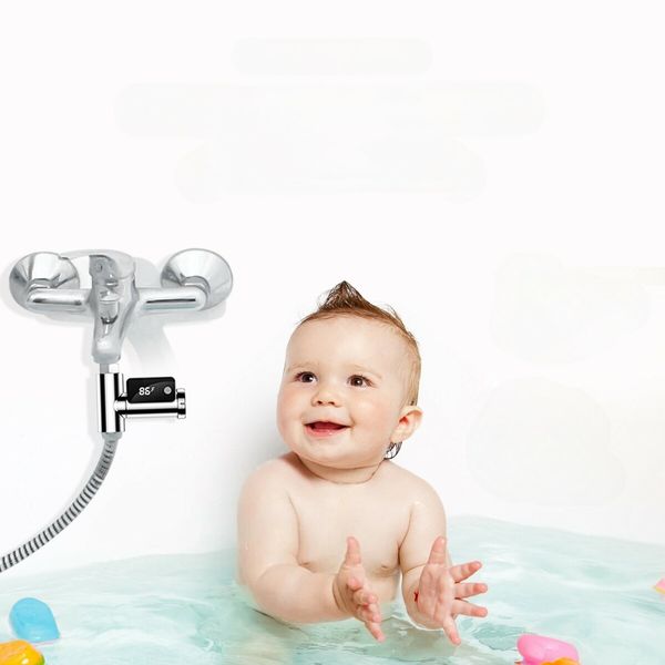 Water-Powered Thermometer for Shower  Battery-Free Solution for Monitoring Bath adult Temperature in Both Fahrenheit and Celsius, Ideal for Baby Baths