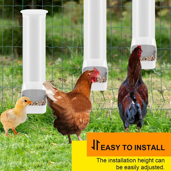 Chicken Bird Feeder Waterer Set Automatic Water Dispenser Poultry Coop 3KG Food 4L Drinker Kit Auto Aviary Chook Chick Hen Quail Drinking Cup