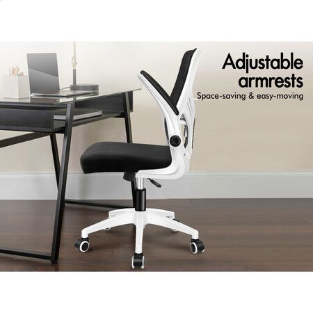 ALFORDSON Mesh Office Chair Executive Computer Tilt Fabric Seat Racing Work Black & White