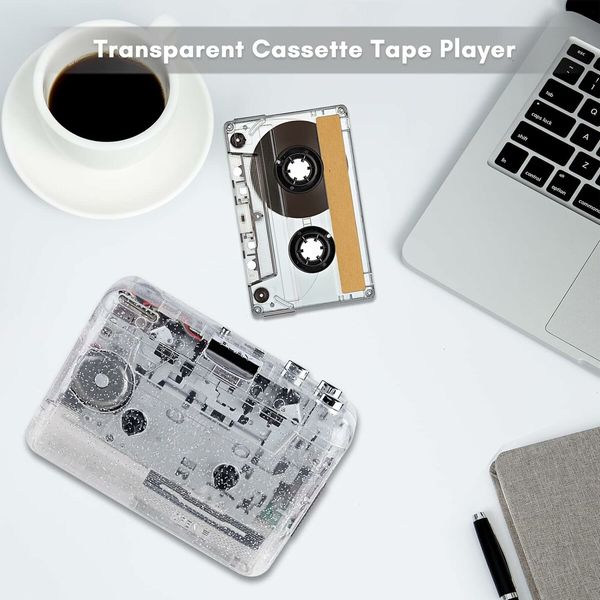 Cassette Player Portable USB Cassette Player Transparent Cassette Tape Player