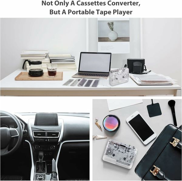 Cassette Player Portable USB Cassette Player Transparent Cassette Tape Player