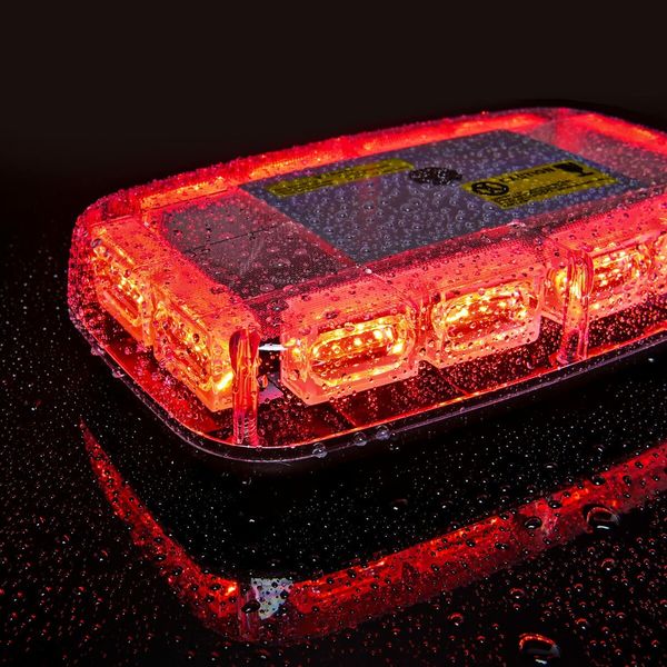 12 Inch Roof Top Strobe Lights 48LED Hazard  Emergency  Warning LED Flashing Light  Magnetic  12V 24V Cars Trucks Tractors Snow Plows Construction Vehicles