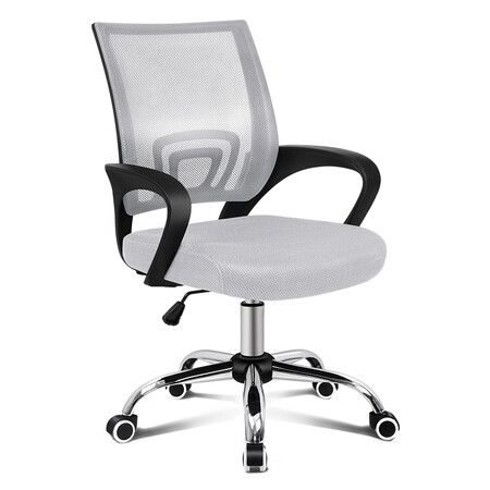 ALFORDSON Mesh Office Chair Mid Back Black Grey