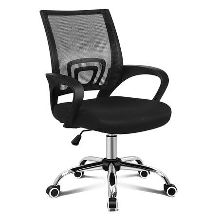 ALFORDSON Mesh Office Chair Mid Back Black