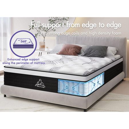 STARRY EUCALYPT Mattress Pocket Spring Single Size Cool Gel Euro Top 32cm