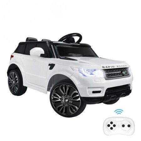 ALFORDSON Kids Ride On Car 12V Eletric Motor Remote Car Toy MP3 LED Light White