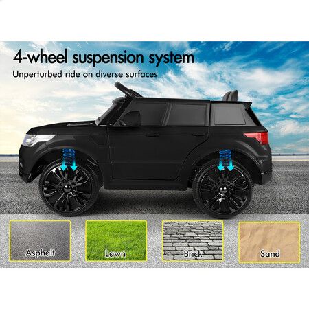 ALFORDSON Kids Ride On Car 12V Eletric Motor Remote Car Toy MP3 LED Light Black