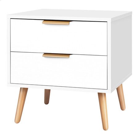 ALFORDSON Bedside Table Nightstand Side Storage Cabinet Scandinavian White