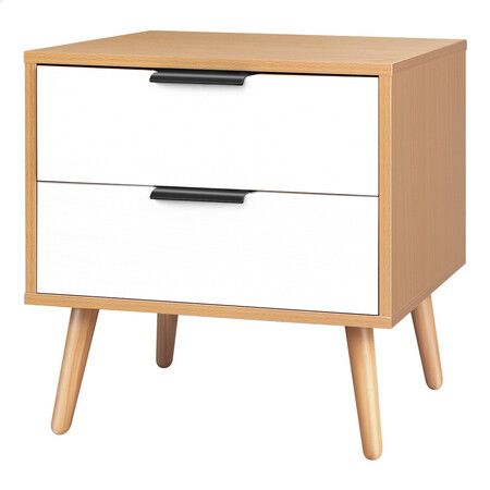 ALFORDSON Bedside Table Nightstand Side Storage Cabinet Scandinavian White