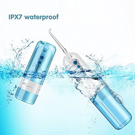 Rechargeable Oral Irrigator Water Flosser Dental Tooth Cleaning Device 4 Modes 200ML Water Tank Teeth Cleaner With 5 Jet Tips