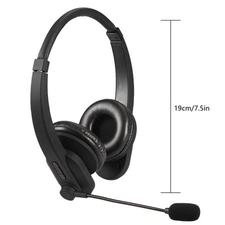 Wireless Bluetooth Offic Headset Noise Cancelling Mic Headphone For PC Laptop Phone
