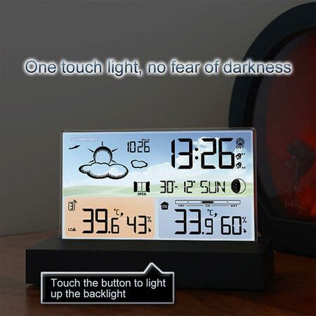 Digital Weather Station Indoor Thermometer Hygrometer Barometer Electronics Desktop Alarm Clock Wireless Weather Station