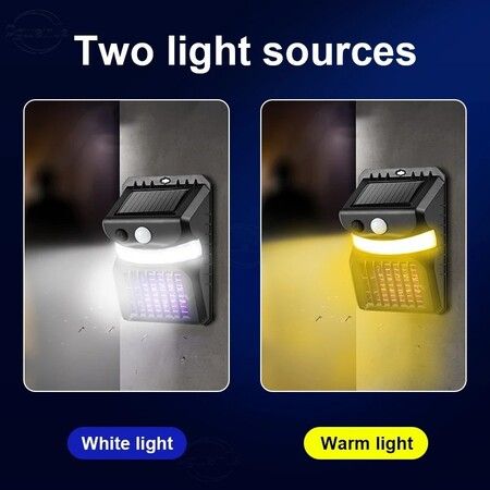 3 in 1 Solar  Mosquito Bug Zapper LED Light Mosquito Killer Lamp with Motion Sensor for Outdoor Backyard Patio Camping