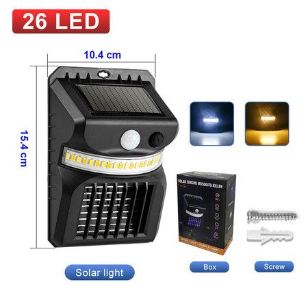 3 in 1 Solar  Mosquito Bug Zapper LED Light Mosquito Killer Lamp with Motion Sensor for Outdoor Backyard Patio Camping