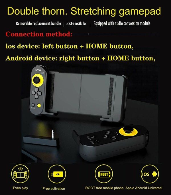 PG-9167 phone Wireless game controller for iphone, one Plus, Android Smartphone Tablet (Android 6.0+ IOS13.0+MFI)