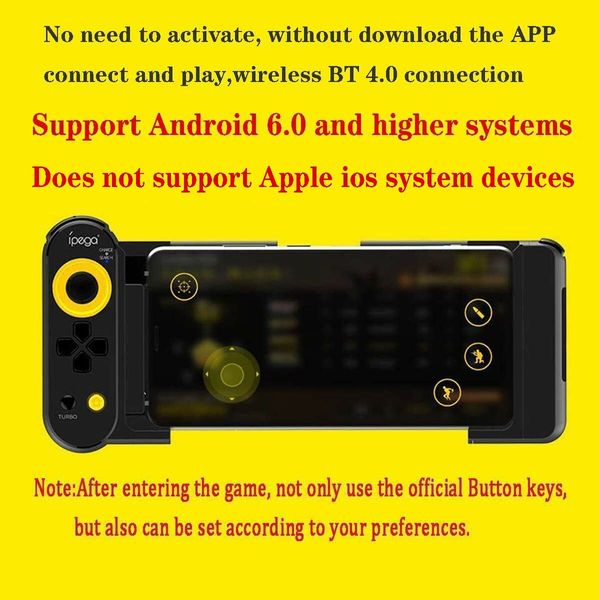 PG-9167 phone Wireless game controller for iphone, one Plus, Android Smartphone Tablet (Android 6.0+ IOS13.0+MFI)