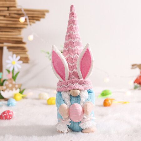 3 Pack of Easter Gnome Bunny with Easter EggHandmade Gnome Faceless Plush Doll,Bunny Gnomes OrnamentsIndoor Spring DecorEaster Decorations Ornaments