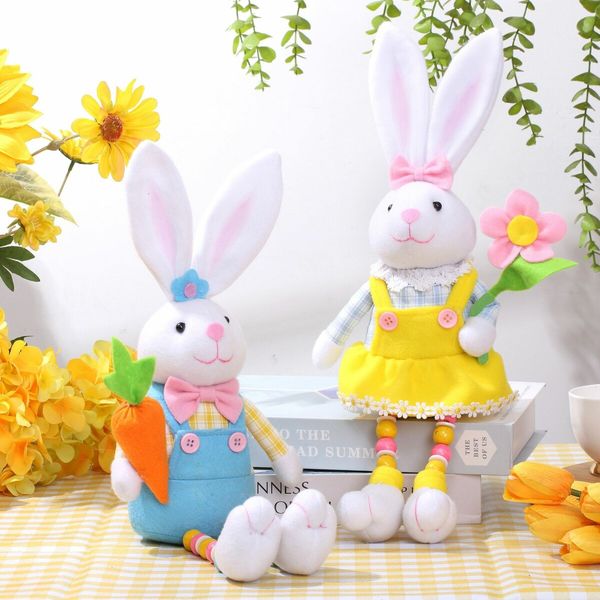 Easter Gnomes Decorations,Easter Bunny Gnomes Plush for The Home,Rabbit Gnomes Stuffed Doll Gifts for Tiered Tray Party Decor Home Table Decorations (2Pack)