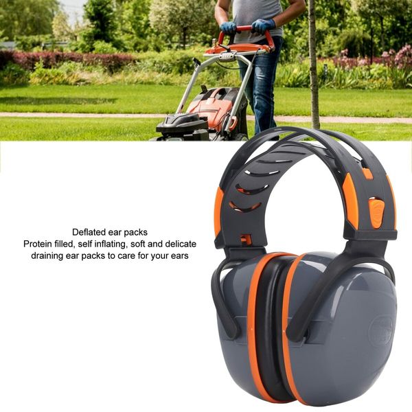 Noise Reducing Earmuffs, Anti-noise Ear Muffs ABS Comfortable Versatile Hearing Protection Earmuffs for Study Travel Play Work Mowing