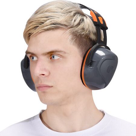 Noise Reducing Earmuffs, Anti-noise Ear Muffs ABS Comfortable Versatile Hearing Protection Earmuffs for Study Travel Play Work Mowing