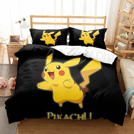 3 Piece 180*200cm Anime Bedding Set 1 Duvet Cover 2 Pillowcases Ultra Soft Comfortable Bed Set Cover for Kids Boys Teens Gifts