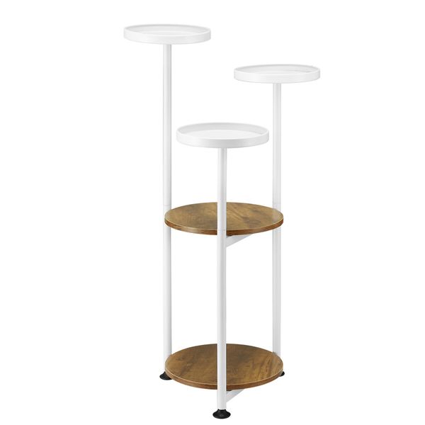 5 Tier Plant Pot Stand Metal Corner Flower Holder Shelf Display Unit Indoor Outdoor Shelves Garden Rack